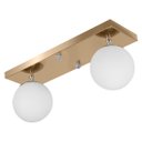 Ver imagem 2 de Lustre Luminária Retangular Duplo Cobre Orby Bolinha