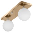 Ver imagem 1 de Lustre Luminária Retangular Duplo Cobre Orby Bolinha