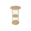 Ver imagem 3 de Mesinha Lateral Industrial Silueta Alta Redonda 35cm Dourado