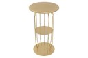 Ver imagem 3 de Mesinha Lateral Industrial Silueta Alta Redonda 35cm Dourado