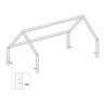 Bicama Casinha Solteiro Slim Rb com Kit Escada/escorregador Grade de Proteção Branco Housin - 5