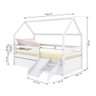 Bicama Casinha Solteiro Slim Rb com Kit Escada/escorregador Grade de Proteção Branco Housin - 3