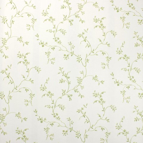 Papel de Parede Arabesco Verde com Cola Inclusa