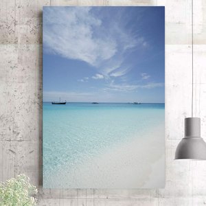 Placa Decorativa Paisagem Oceano Azul-30X45Cm