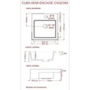 Ver imagem 3 de Kit 3 Cubas de Semi Encaixe para Banheiro XQ395 Quadrada Compace Branco