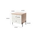 Ver imagem 4 de Mesa de Cabeceira 2 Gavetas com Pés de Aço Carbono Ilium Marrom