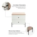Ver mais imagens de Mesa de Cabeceira 2 Gavetas com Pés de Aço Carbono Ilium Marrom