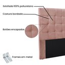 Ver imagem 3 de Cabeceira Cama Box Solteiro 90 Cm Verona Veludo Rosa S04 - D'Rossi
