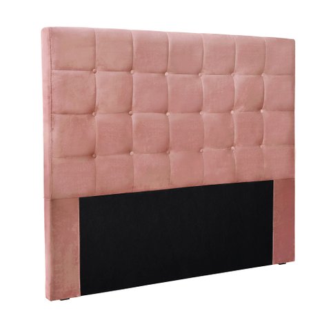 Cabeceira Cama Box Solteiro 90 Cm Verona Veludo Rosa S04 - D'Rossi