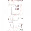 Ver imagem 3 de Kit 2 Cubas de Semi Encaixe para Banheiro XQ355 Quadrada Compace Branco