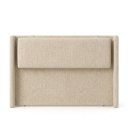Ver mais imagens de Cabeceira de Cama Casal Estofada 188cm Design Luxuoso Tom Off White