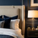 Ver imagem 3 de Cabeceira de Cama Casal Estofada 188cm Design Luxuoso Tom Off White