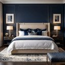 Ver imagem 2 de Cabeceira de Cama Casal Estofada 188cm Design Luxuoso Tom Off White