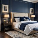 Ver imagem 1 de Cabeceira de Cama Casal Estofada 188cm Design Luxuoso Tom Off White