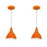 Luminárias Pendentes Balcão 2 Un Laranja - 1