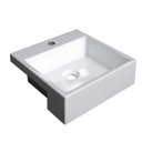 Ver imagem 1 de Kit 3 Cubas de Semi Encaixe para Banheiro XQ355 Quadrada Compace Branco