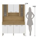 Ver imagem 4 de Armário de Cozinha Compacta Mdf 8 Portas Golden Plus - Freijó/supremo/com Ripado