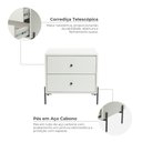 Ver mais imagens de Mesa de Cabeceira 2 Gavetas com Pés de Aço Carbono Luna