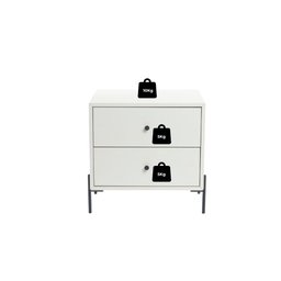 Mesa de Cabeceira Luna 2 Gavetas - 5