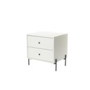Ver imagem 3 de Mesa de Cabeceira 2 Gavetas com Pés de Aço Carbono Luna Branco