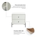 Ver imagem 6 de Mesa de Cabeceira 2 Gavetas com Pés de Aço Carbono Luna Branco