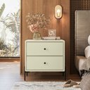 Ver imagem 1 de Mesa de Cabeceira 2 Gavetas com Pés de Aço Carbono Luna