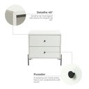 Ver imagem 7 de Mesa de Cabeceira 2 Gavetas com Pés de Aço Carbono Luna Branco