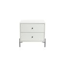 Ver imagem 2 de Mesa de Cabeceira 2 Gavetas com Pés de Aço Carbono Luna Branco
