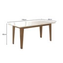 Ver imagem 3 de Mesa de Jantar Liz 6 Lugares Vidro 160cm Off White Pallazio