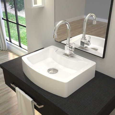 Kit 3 Cubas para Banheiro Rt41w Retangular Aria Compace