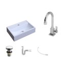 Ver imagem 2 de Kit 2 Cubas Q45 Torneira Luxo 1195 Metal Válvula Click 1 Polegada G Sifão Pvc Flexível Compace