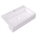Ver imagem 2 de Kit 2 Cubas de Semi Encaixe para Banheiro XRT550 Retangular Compace Branco