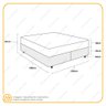 Cama Box Queen Branca + Colchão de Molas Ensacadas Anjos Fort Flex 158x198x55cm - 3