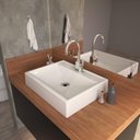 Ver imagem 1 de Kit 2 Cubas para Banheiro Rt49w Retangular Compace