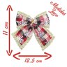 Kit 6 Peças Enfeite Árvore Natal Laço Lacinho Xadrez 11cm - 2