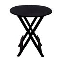 Ver imagem 2 de Jogo de Mesa Dobrável Madeira Tampo Redondo 70x70 com 4 Cadeiras Preto