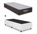 Ver imagem 1 de Cama Box Base Solteiro Branco Colchao Fit D33 Espuma 88x188 - Ortobom