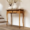 Ver imagem 4 de Aparador Rústico Madeira Maciça 1 Gaveta Pés Luis Xv D230 Mel