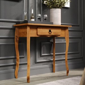 Aparador Rústico Madeira Maciça 1 Gaveta Pés Luis Xv D230 Mel