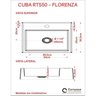 Kit 2 Cubas para Banheiro Rt55w Retangular Florenza Compace - 3