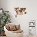 Ver imagem 2 de Mapa Mundi Vintage - Quadros ou Placas Modulares com 8 Peças