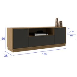 Rack para Tv até 75 Polegadas 150 Cm 3 Portas de Largura - 6