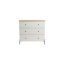 Ver imagem 2 de Cômoda para Quarto 3 Gavetas 90cm com Pés em Aço Carbono Ilium Marrom/Itapuã