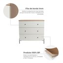 Ver imagem 7 de Cômoda para Quarto 3 Gavetas 90cm com Pés em Aço Carbono Ilium Marrom/Itapuã