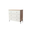 Ver imagem 3 de Cômoda para Quarto 3 Gavetas 90cm com Pés em Aço Carbono Ilium Marrom/Itapuã