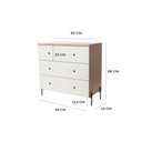 Ver imagem 5 de Cômoda para Quarto 3 Gavetas 90cm com Pés em Aço Carbono Ilium Marrom/Itapuã