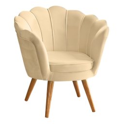Kit 2 Poltrona Pétala para Sala Quarto Escritório Decoração:bege - 5