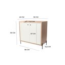 Ver imagem 4 de Aparador Buffet para Sala de Jantar 92cm 2 Portas Pés em Aço Carbono Linus Marrom/Itapuã