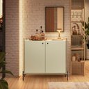 Ver imagem 1 de Aparador Buffet para Sala de Jantar 92cm 2 Portas Pés em Aço Carbono Linus