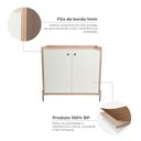 Ver imagem 7 de Aparador Buffet para Sala de Jantar 92cm 2 Portas Pés em Aço Carbono Linus